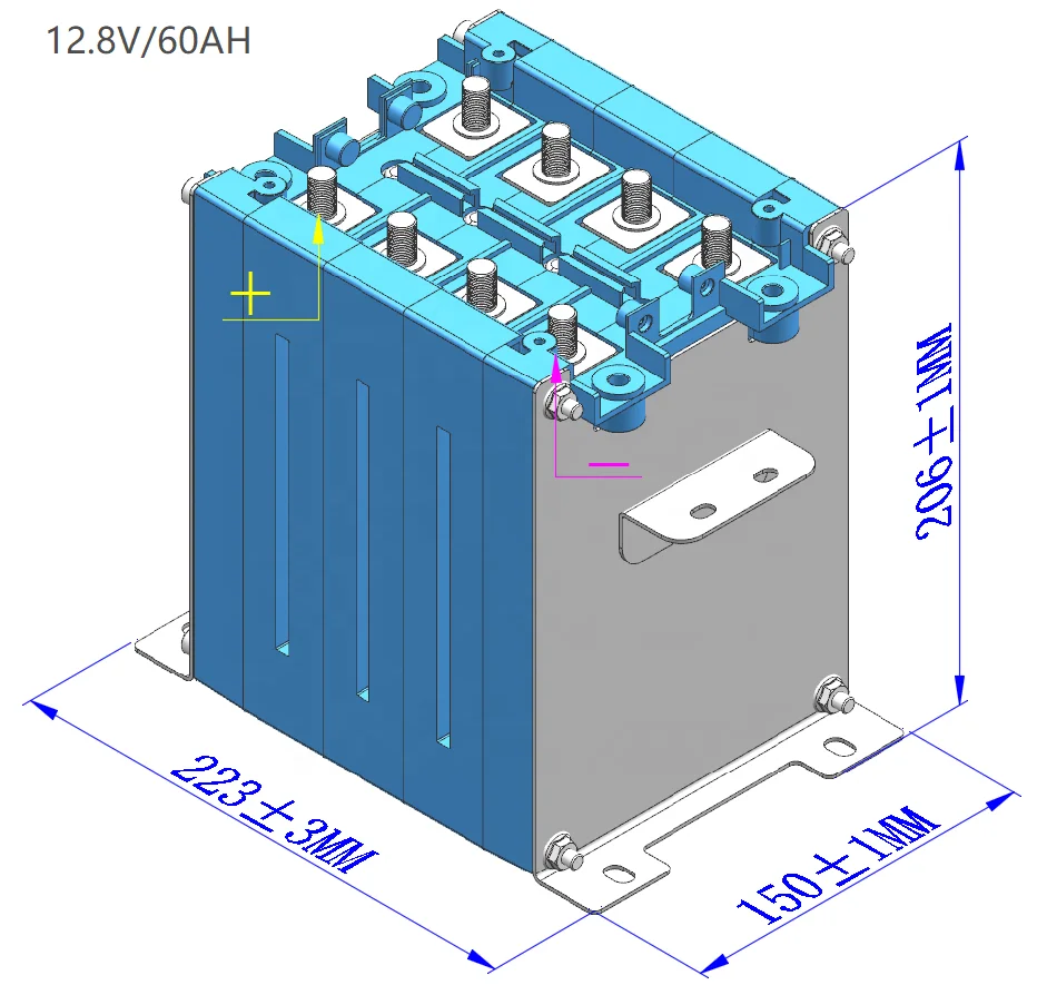 Frey 3.2V 60AH 100AH LiFePO4  Cell DIY 12V 24V 48V Rechargeable Lithium Battery Pack With ABS Case