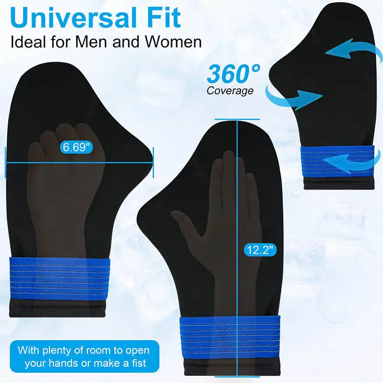 Custom Reusable Microwavable Heated Hands Rehabilitation Finger Cold Therapy Pain Relief Gloves For Arthritis