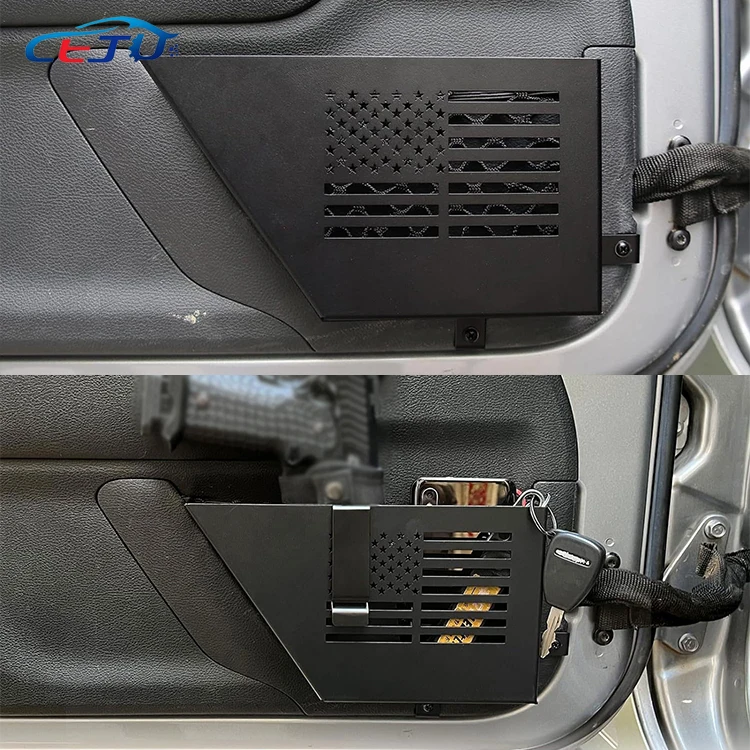 Car Accessories Car Front Door Storage Boxes Door Side  Insert Organizer Pockets For Jeep Wrangler JK 2007-2018