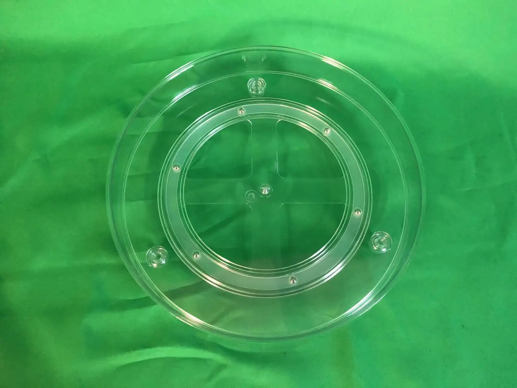 23.5cm 1-layer PET lazy Susan Kitchen Cosmetics Bathroom Storage Home 360 degree turntable