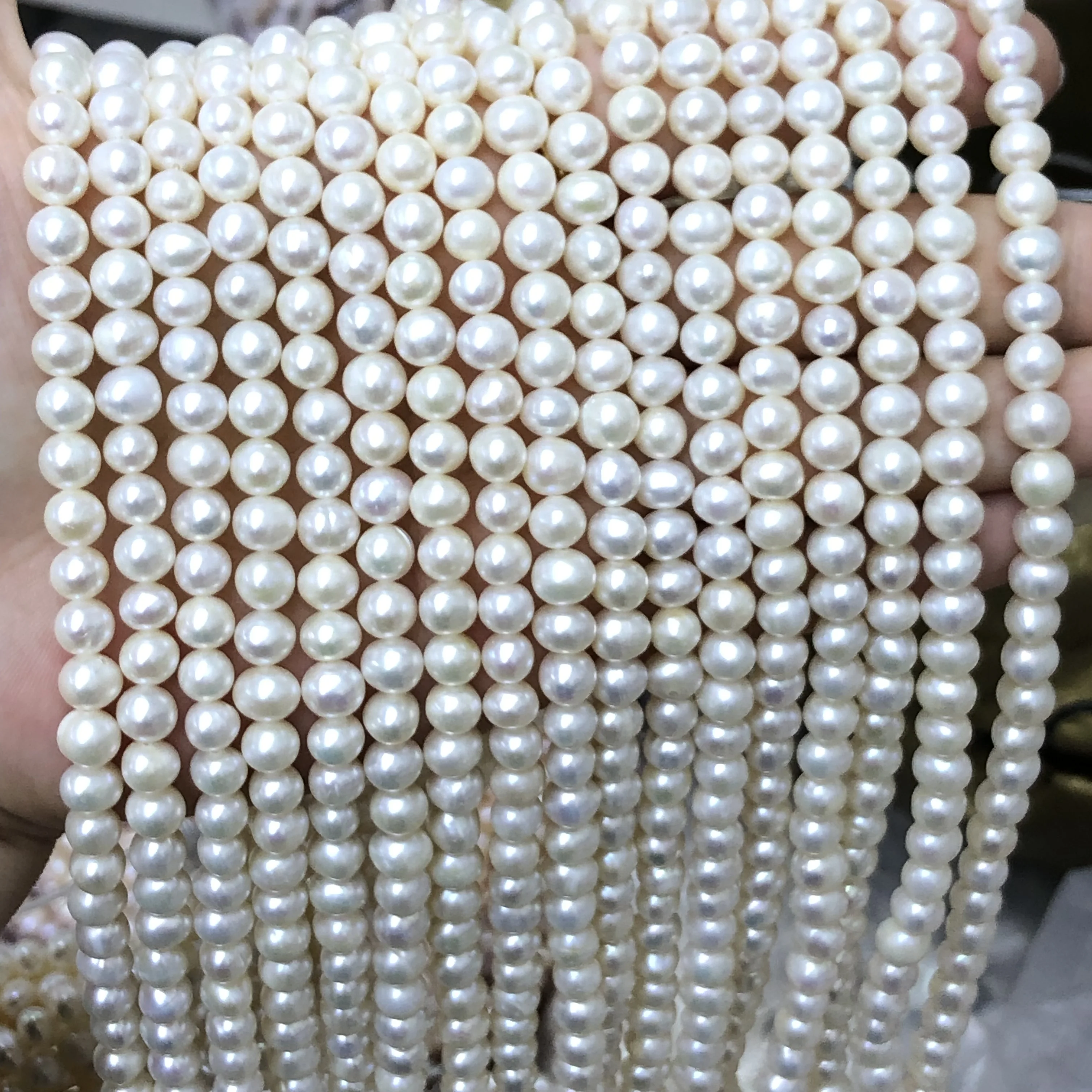 New Goods 6-7mm Flawless Near Round Natural Fresh Water Pearl Naked Pearl Semi-finished Diy Jewelry Accessories Wholesale