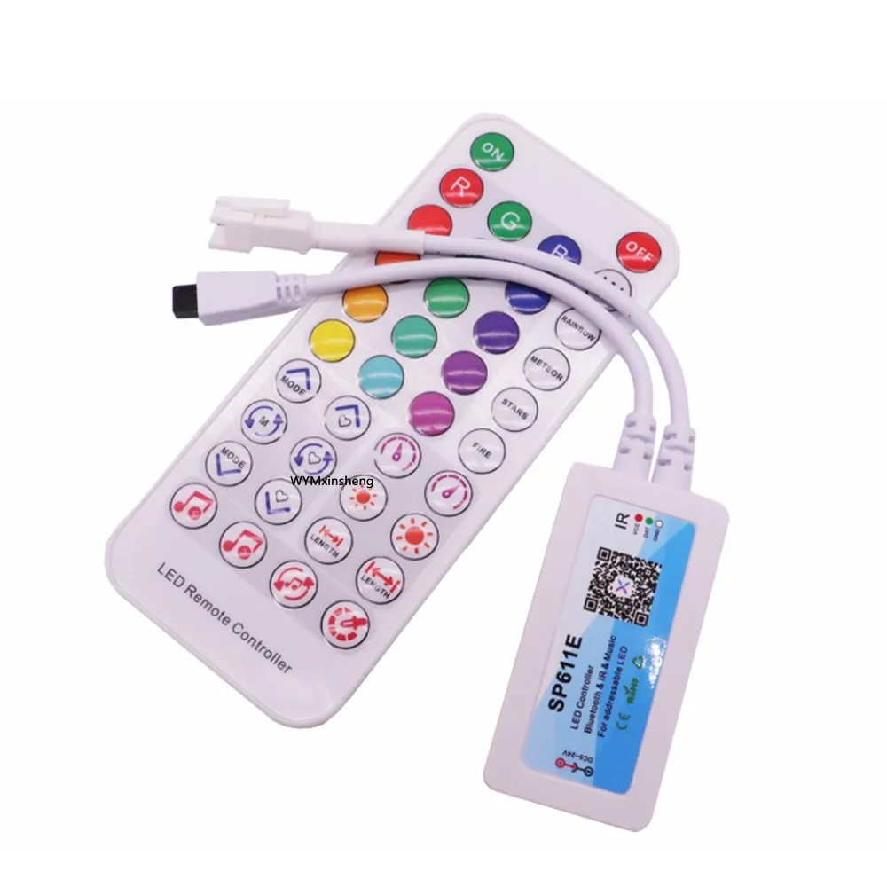 DC5-24V 38 Key RGB IC LED  Controller SP611E Supports Smart Phone APP and IR Remote Music RGB Addressable LED Controller