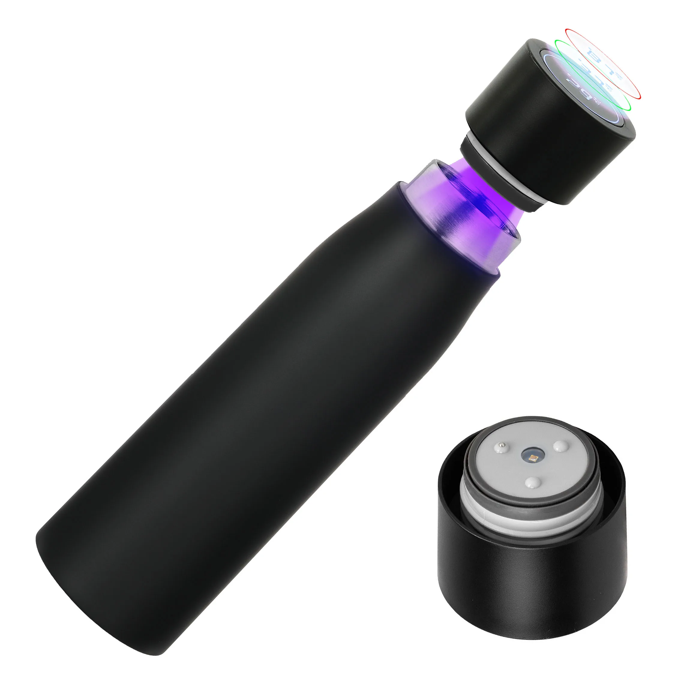 UV Self Cleaning Smart Water Bottle Vacuum Stainless Steel Insulated Water Bottle with Reminder to Drink Water Reusable BPA Free