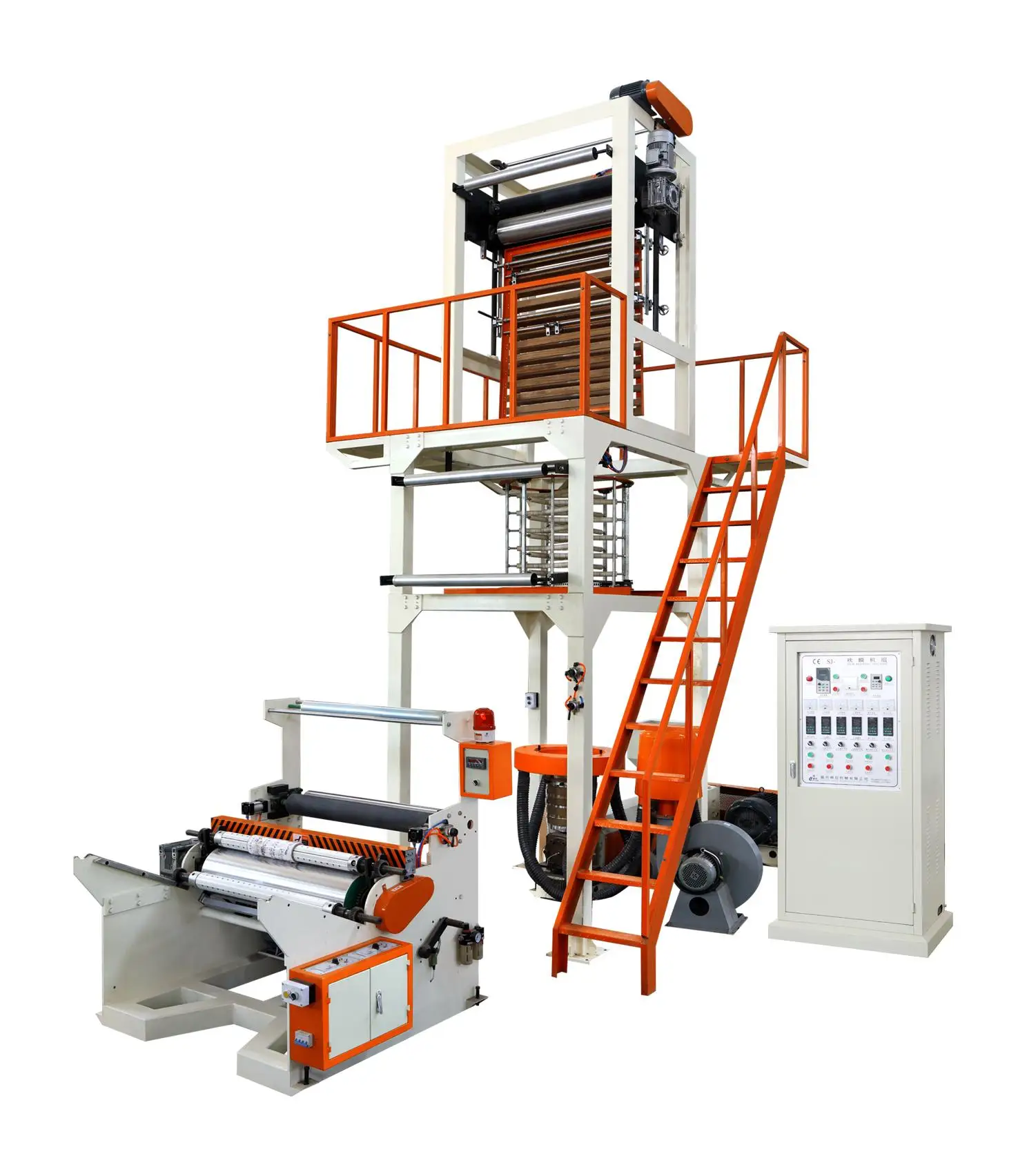 2021 High Speed ABA 3 2 Layer Mini HDPE LDPE PE Blown Film Extruder Agriculture Polyethylene Plastic Film Blowing Machine Price