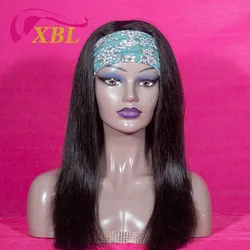 New Arrival XBL human hair african american headband wig, straight bob frontal  headband wig, HD lace human hair headband wig