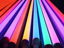 hot dimmable color changing led tube RGB t5/T8 led tube t8 multicolor led tube lighting