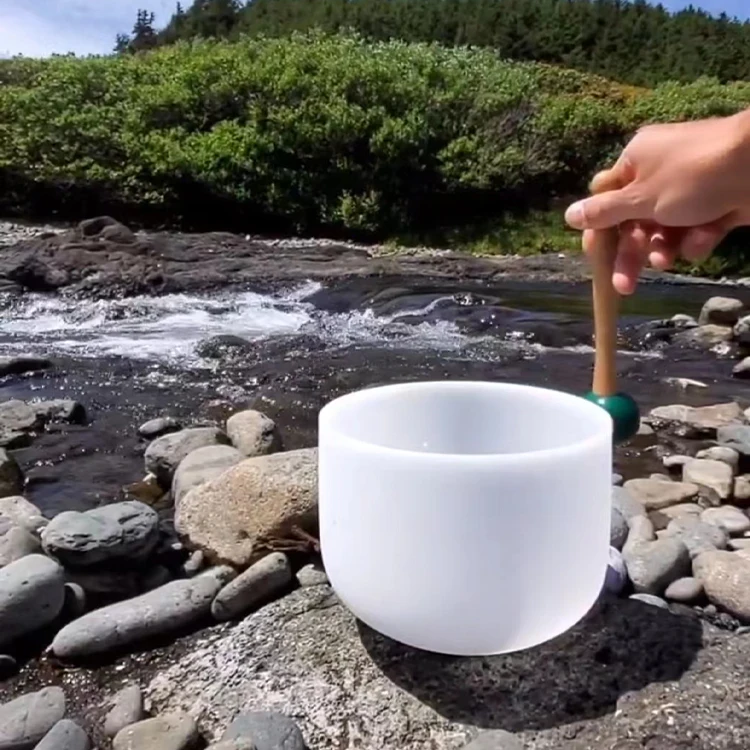 Удивительный звук, лидер продаж, красивые поделки, поющий драгоценный камень, сливающиеся гладкие хрустальные поющие чаши, Рождественский подарок