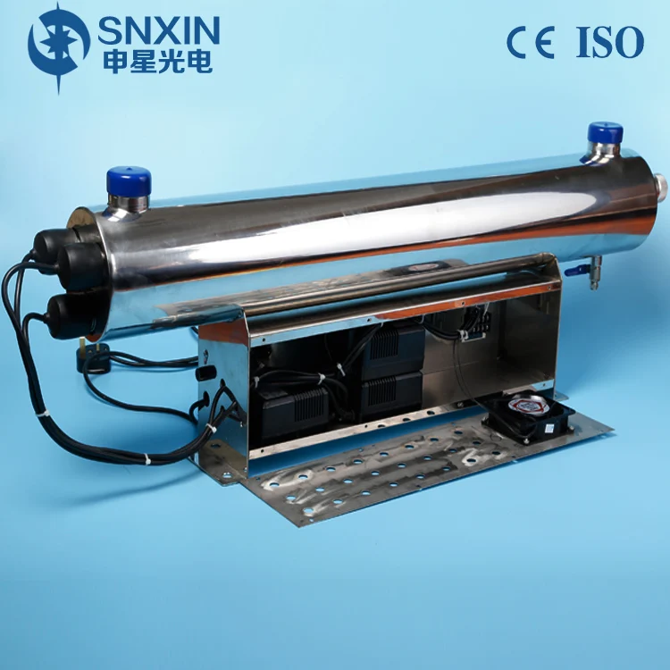 Ultraviolet light sterilizer lamps 48GPM set 220W lamp uv kolam ikan for dirty water treatment with timer in electronic box