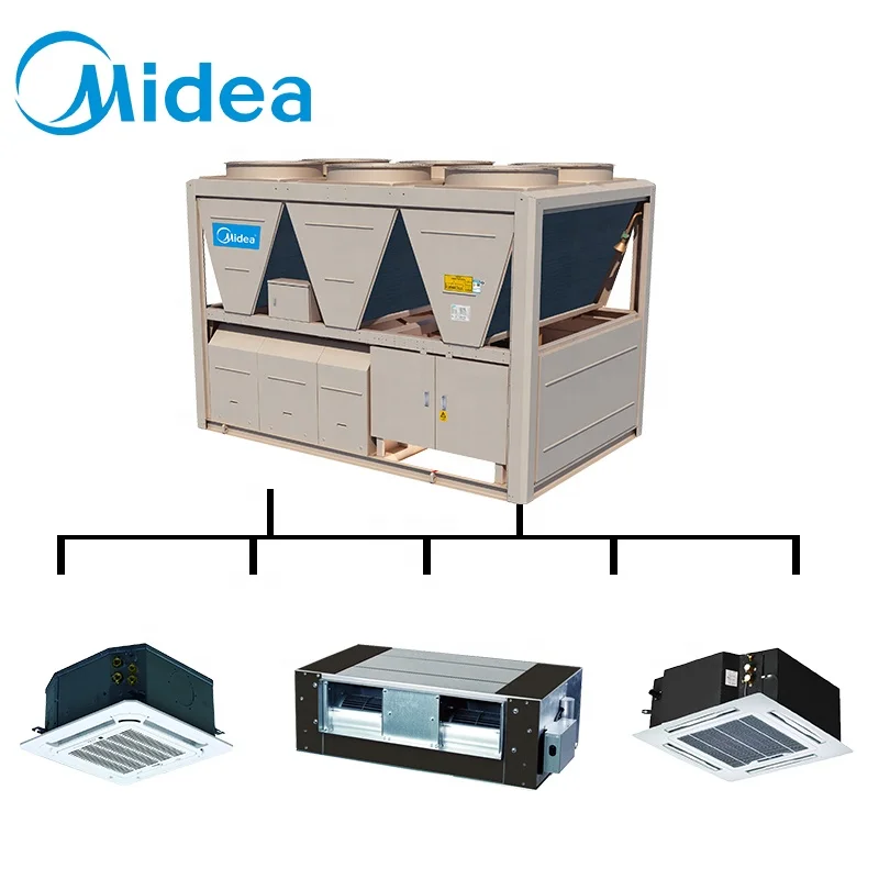  Midea hvac система большой емкости с Воздушным Охлаждением Прокрутки Охладитель Воды для инженерного