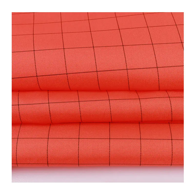 custom woven polyester yarn carbon fiber multi color anti static heat resistance fabric ESD fabric for Cleanroom clothing