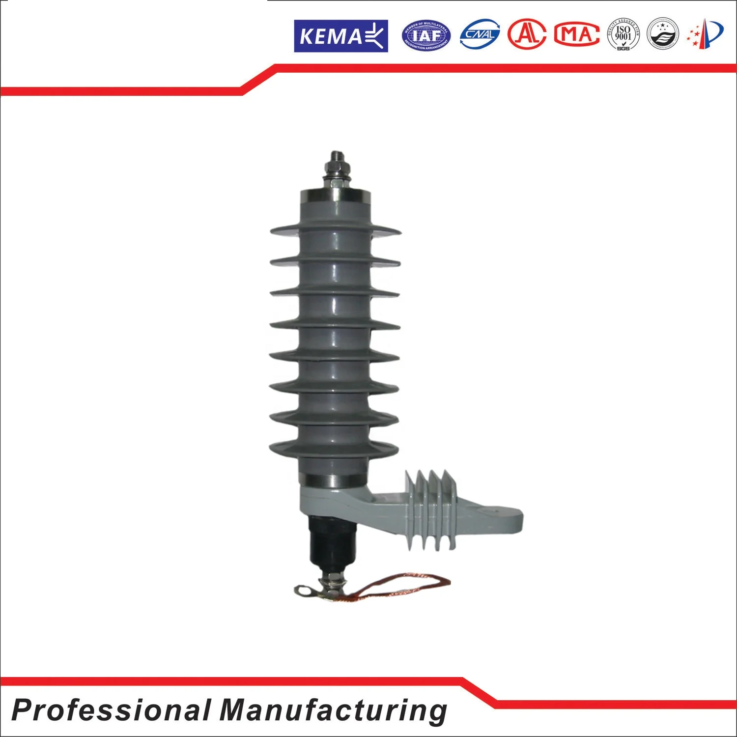 Factory OEM/ODM High voltage & Medium voltage  lightning arrester Metallic Zinc-oxide Arrester Series surge arrester LA KEMA