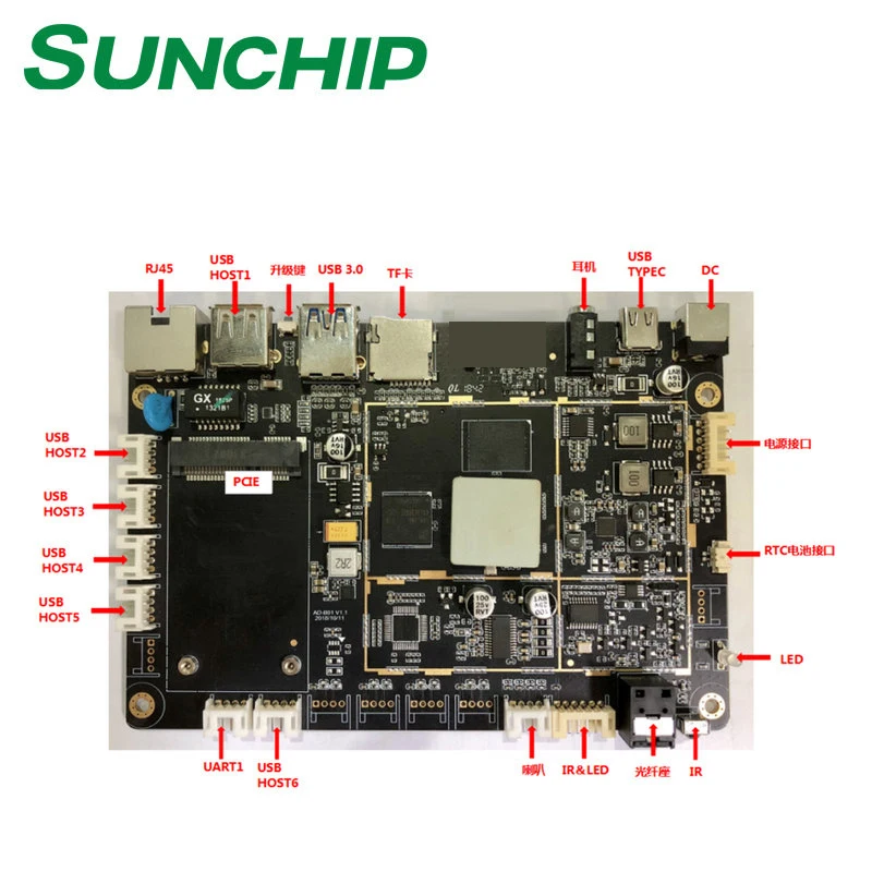 RK3328 Quad Core 4G LTE Android Embedded Board Mini PC Industrial Control Motherboard from Sunchip Digital