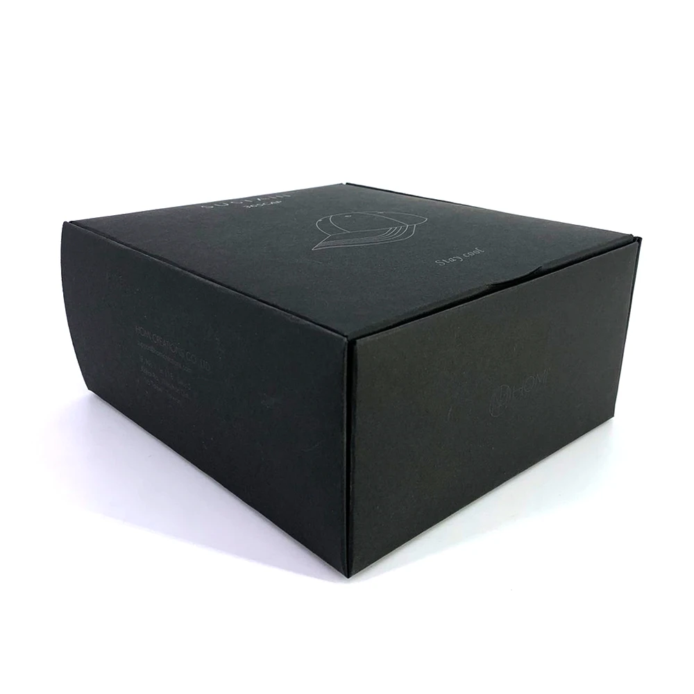 
New 2021 Customized Square 0.45mm Black Cardboard Cajas De Carton Personalizadas 