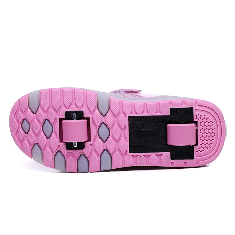 
Durable Skate Shoes For Kids Roller Shoes With Wing USB Charge Light Up Led Shoes 