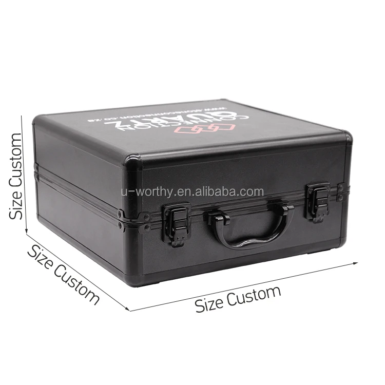 OEM China Wholesale Promotional Price Custom Black Tool Case Aluminum Storage Box for Camera Lens with Individual Compartments
