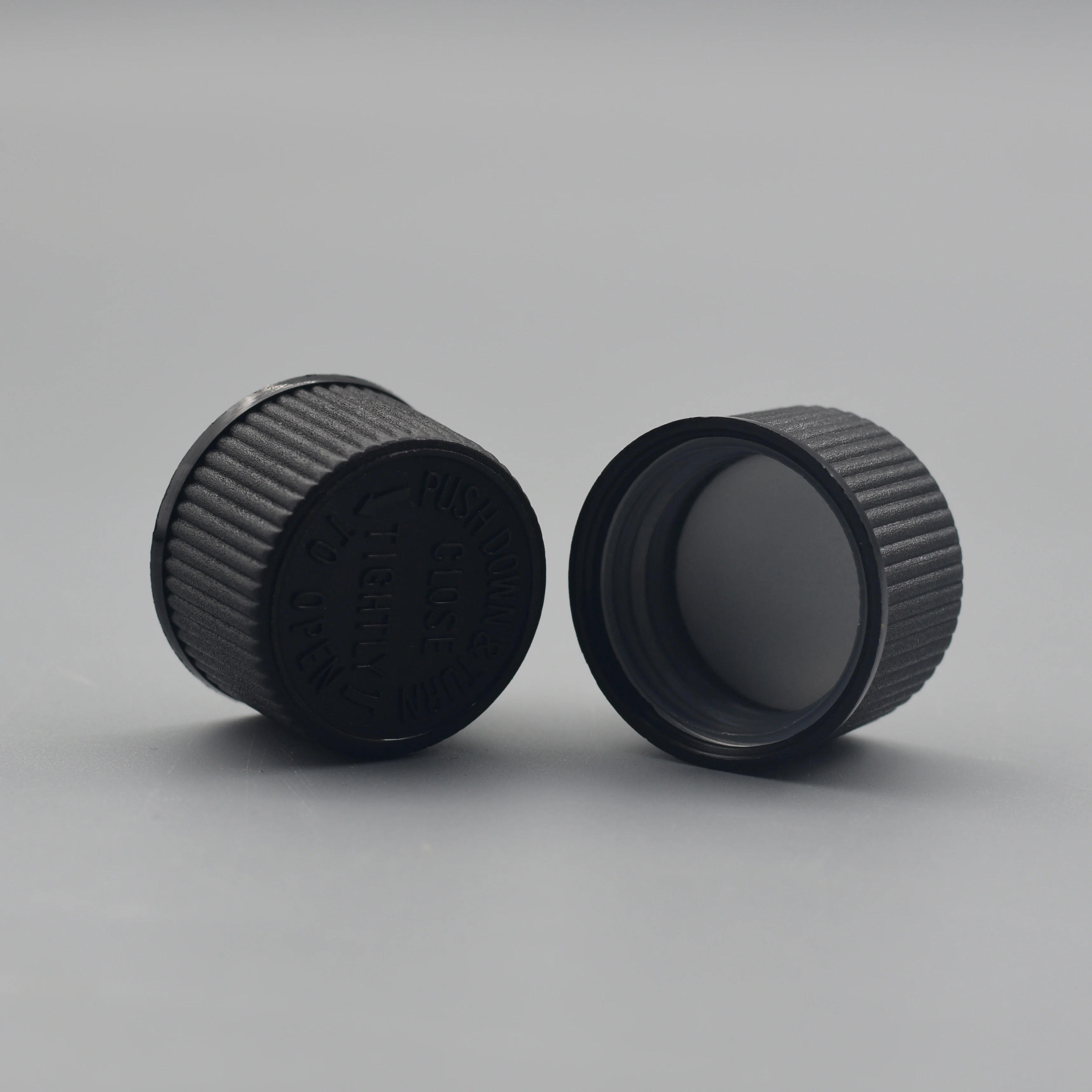 Factory Supply 24mm CRC Childproof Safety Cap 24/410 28/410 Plastic childproof cap with PE liner