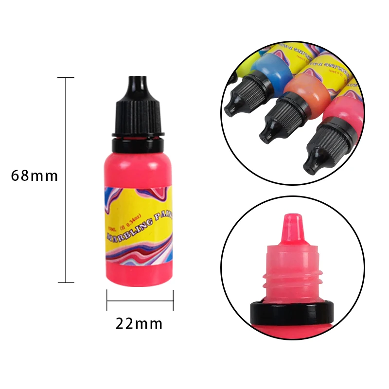KHY Selective Color Christmas Non-Toxic Magic Painting Drawing Marbl Art Set Draw Marble For Kid Water Marbling Paint Kit