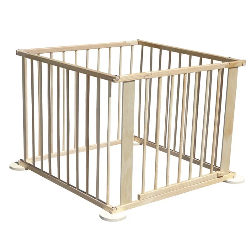 
High Quality Wood baby furniture custom shape wooden baby playpen for sale 