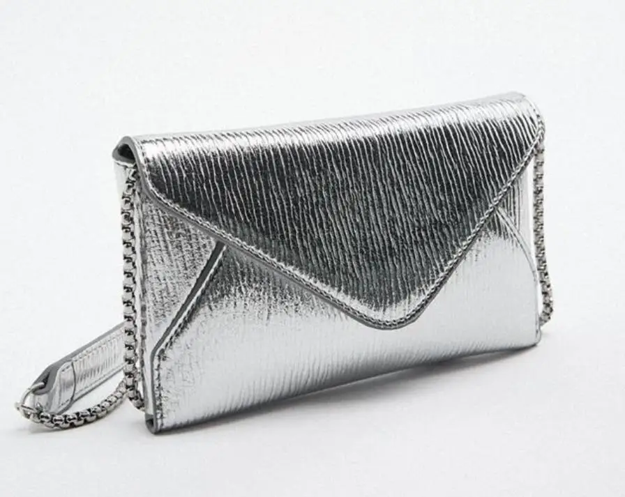 2023 factory wholesale pu leather bags women handbags ladies sling, new design golden lady mini handbags clutch envelope  custom