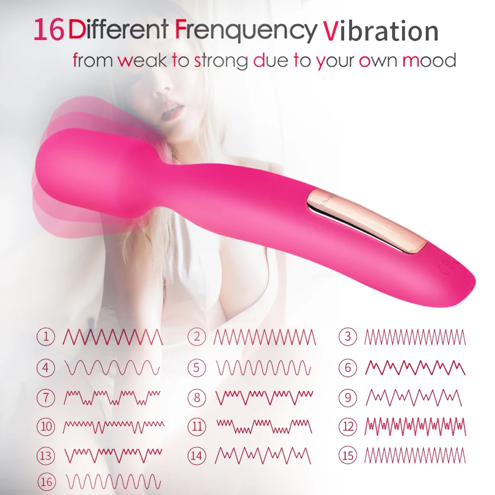 LEVETT Hedda Clitoris Vibrator USB Charging Powerful Wand Body Massager Vibrator Sex Toy for Women