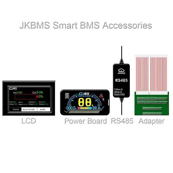 JKBMS Smart BMS 4~24S 40A~120A 0.4A 0.6A Active Balancer LFP LI-ION LTO Cells JK BMS JK-BD6A20S12P