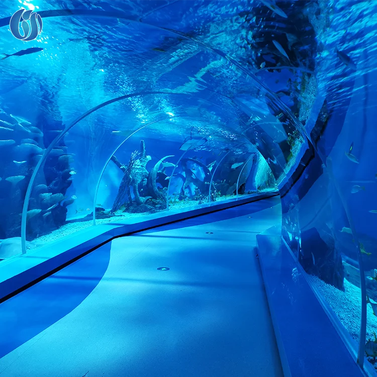 Lesheng Large-scale entertainment facilities construction acrylic lazy river tunnel with high light import material