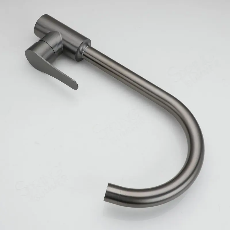 SPRING SUMMER Modern Grey Stainless Steel Kitchen Sink Faucets  Nickel 360 Kitchen Mixer Sink Tap 01