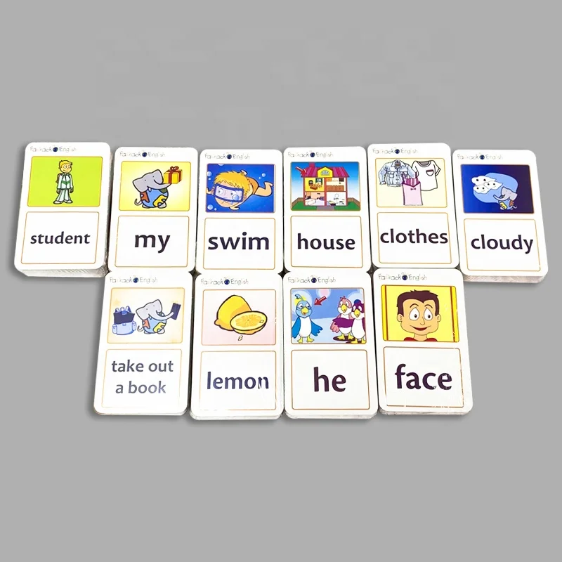 customized alphabet cognitive sight flash card learning toys for kids educational