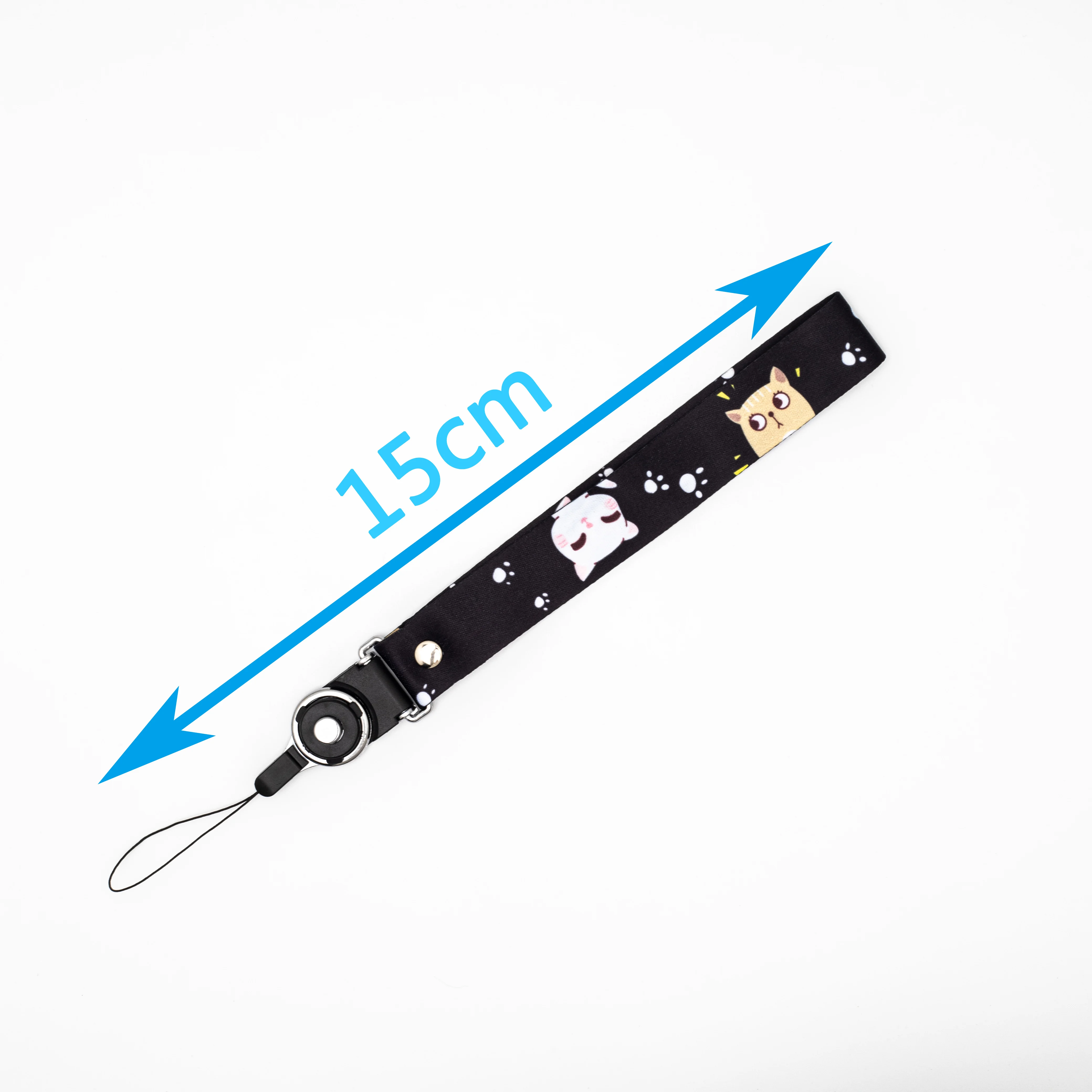 
new style cell phone adjustable black buckle lanyard 