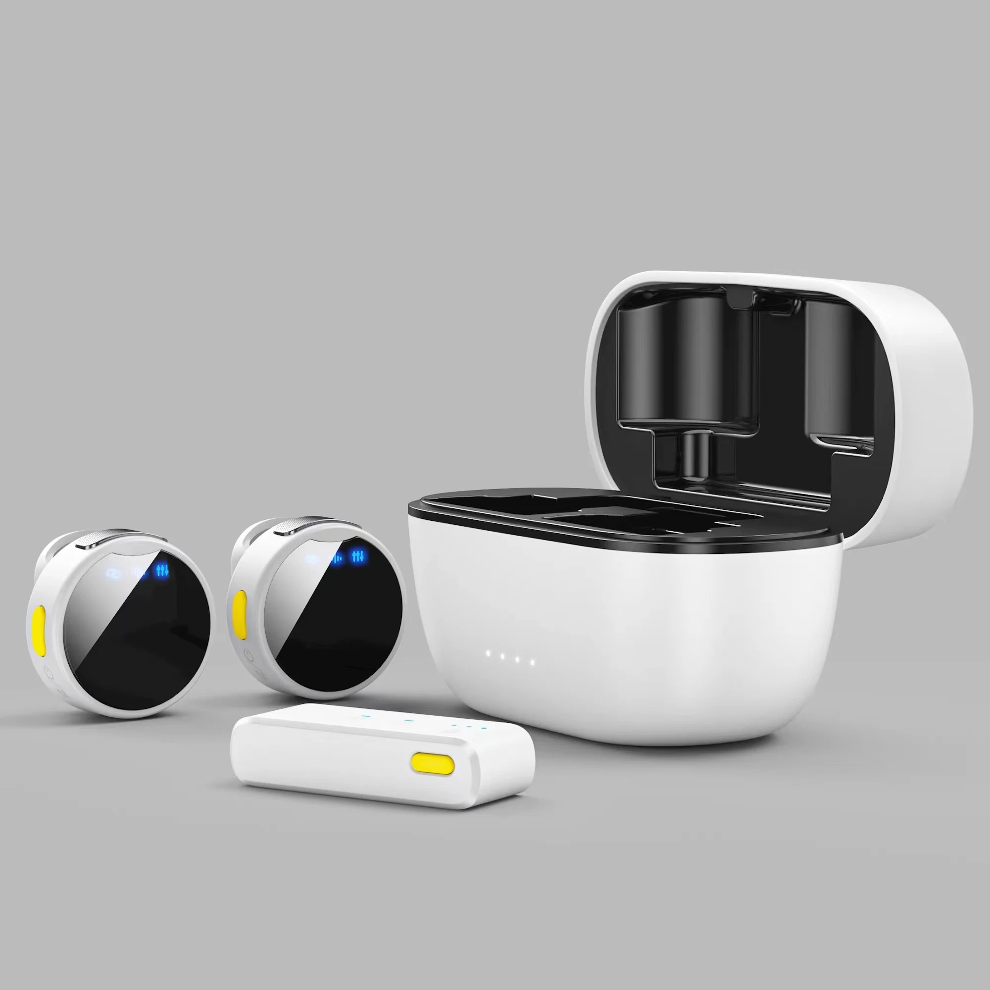 Portable Mini Lavalier Wireless Microphone Collar Clip Metal Remote Transmission Noise Reduction Charging for Smartphones