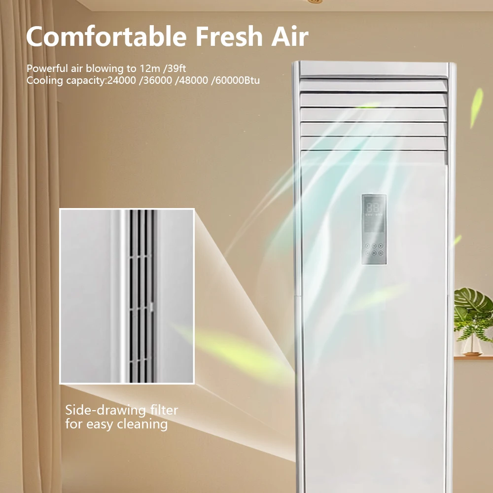 Hot Sale 24000-60000Btu Household Floor Standing Air Conditioner On/Off Residential Cabinet Air Conditioners for HomeOffice Wifi
