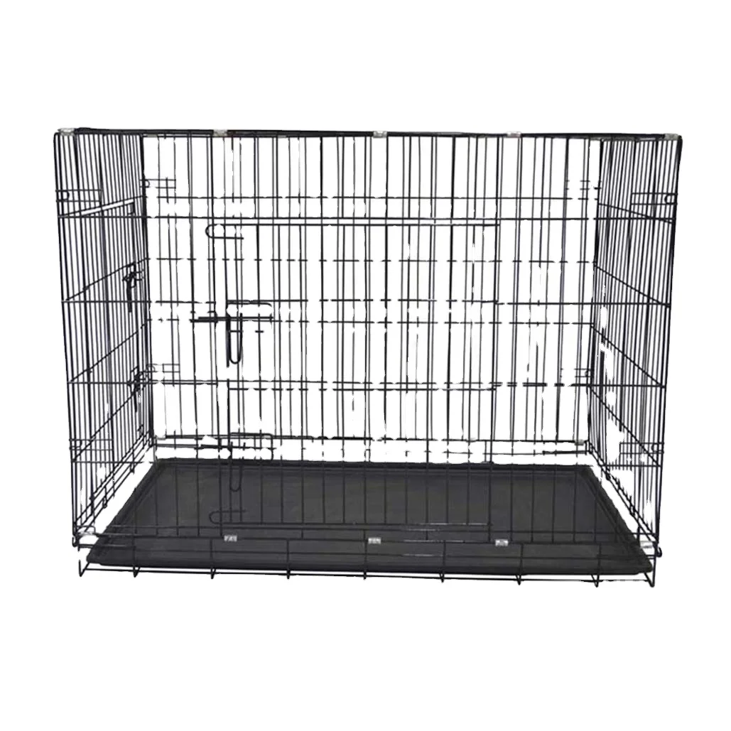 Zunhua Meihua Hot-selling collapsible stainless steel large black animal pet houses strong wire metal kennels dog cage