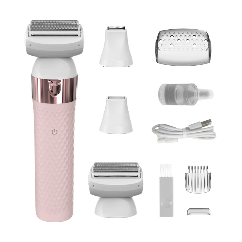 Unibono 3 In 1 Grooming Kit Low Noise Lady Women Hair Removal Machine Underarm & Legs Body Shaver Bikini Trimmer For Women