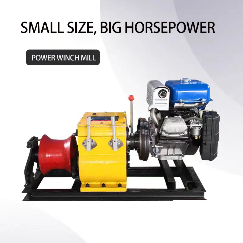 5 Ton Single Drum Fast Type Diesel Engine Cable Pulling Winch