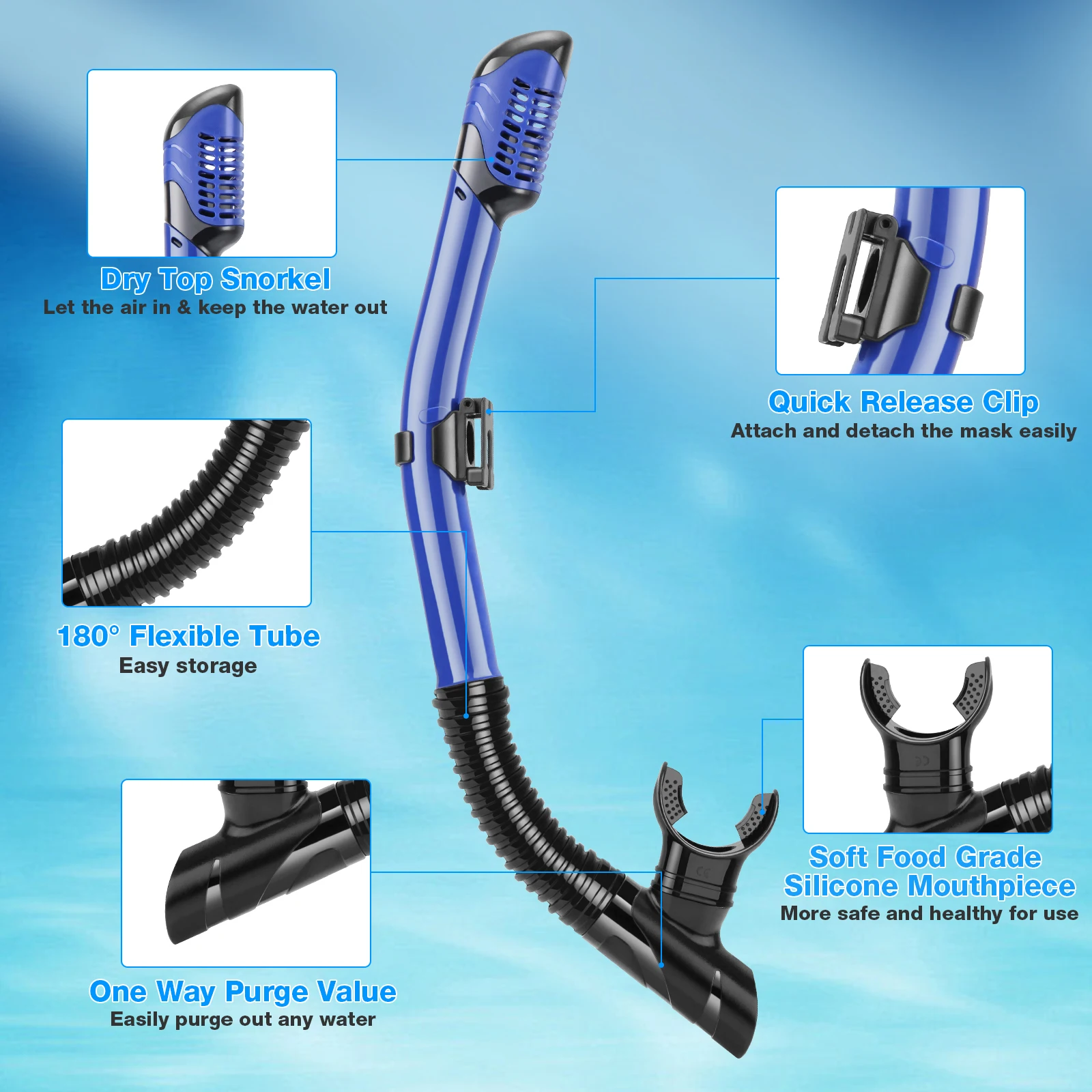 Factory Diving mask set factory tempered glass lens diving mask and snorkel set silicone diving snorkel mask set