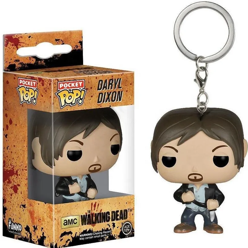 Funko Pocket Pop Keychain The Walking Dead Action Figure Daryl Dixon Keychain Toys