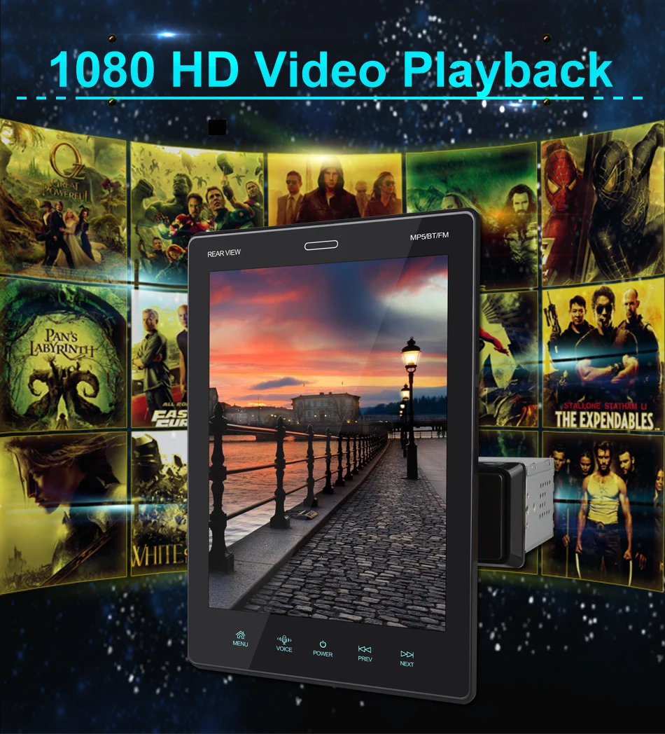 9.5 Inch 1 Din Android Car Dvd Player With Fm Radio Universal 1080p Rear Camera Auto Radio Auto Android Car Radio