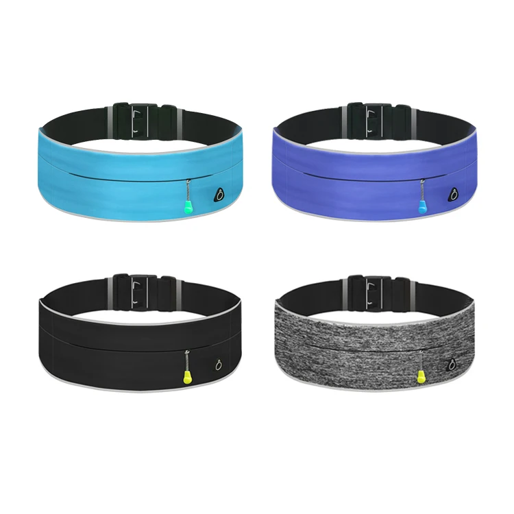 Fashionable Durable sport elastic expandable running belt sports waist bag  pouch with zipper