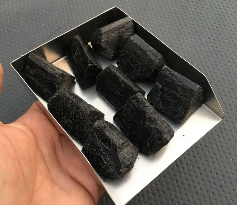 Natural Black Tourmaline Untreated Gemstone 3 Pieces Untreated Rough Wholesale Natural Jewelry Making