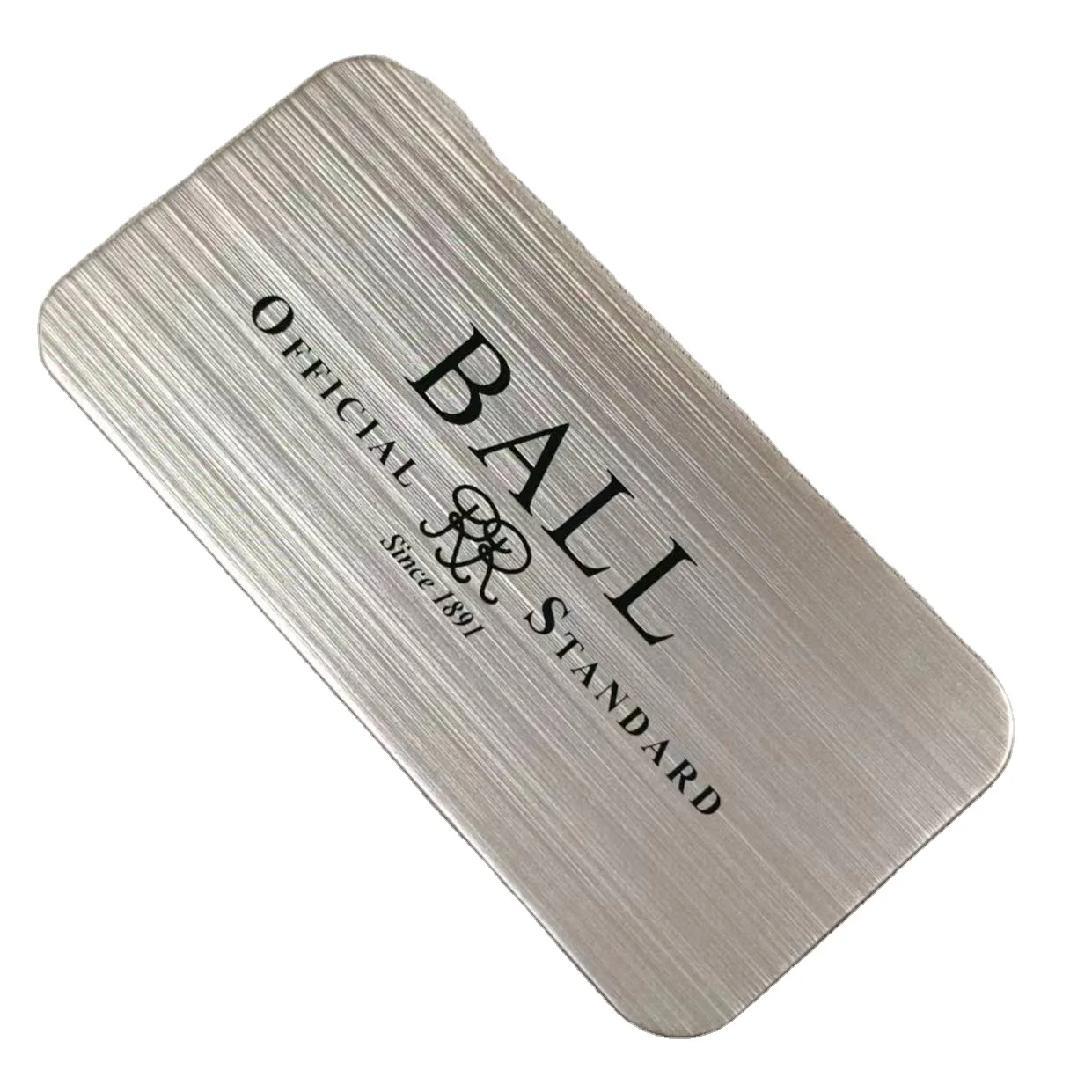 Brushed Surface Metal Nameplate Custom Aluminum Stainless steel Logo Plate Silver Steel Plaque
