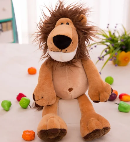 Wild animal stuffed toy Cute doll  plush lion toy   OEM custom stuffed aninal toys lion