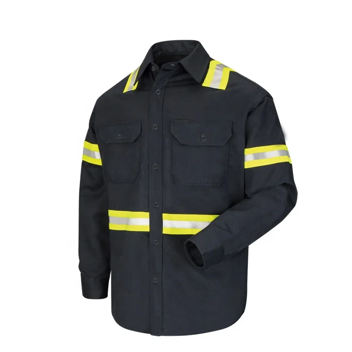 wholesale flame resistant arc flash proof long sleeves nomex  work shirt with tape