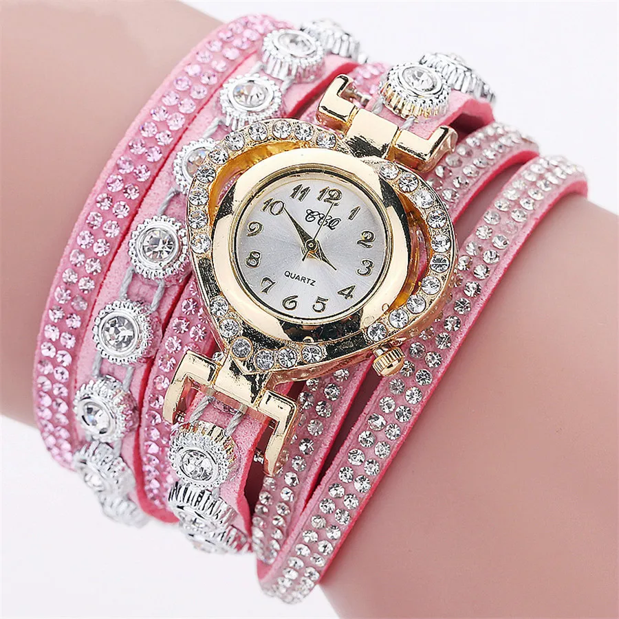 Лидер продаж, изысканный кулон любви, бриллиантовые женские часы, женский браслет, кварцевые наручные часы, модные подарки для девочек, набор часов и браслетов