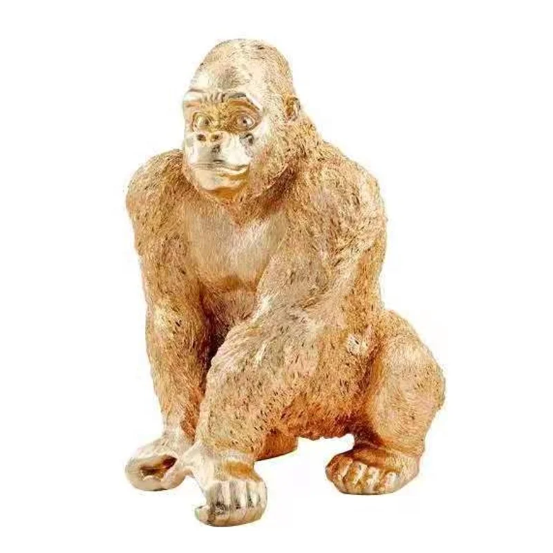 European and American style home decoration resin crafts gorilla animal sculpture