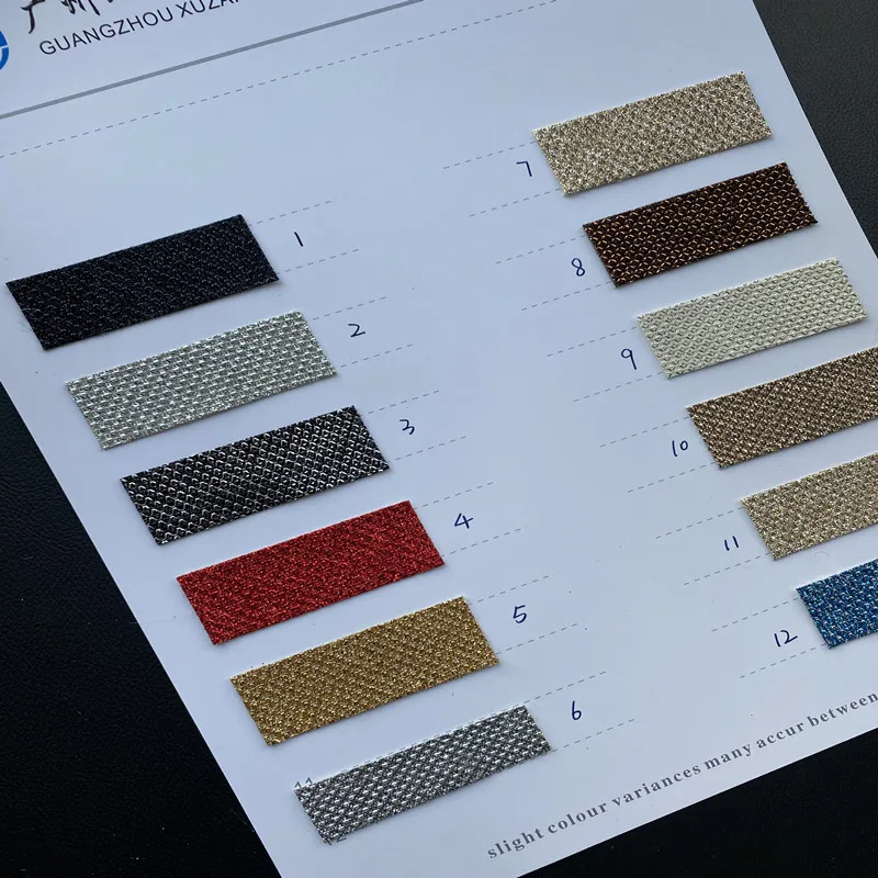 Sparkly Shiny artificial PU Glitter Vinyl Leather Fabric Sheets Faux Leather For Shoes Bags Bow Crafts