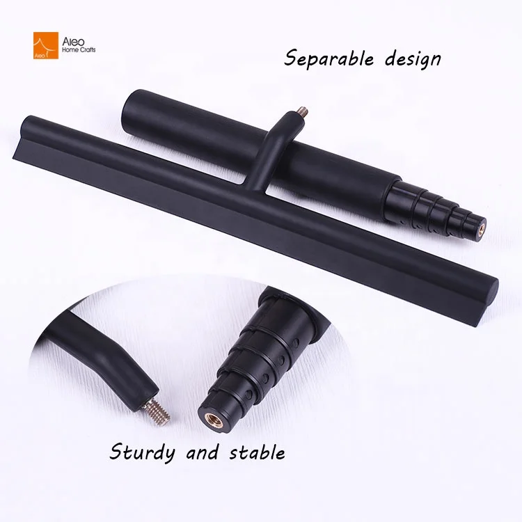 Black White Retractable Silicone Shower Window Squeegee cleaner wholesale floor glass telescopic squeegee Wipers table washer