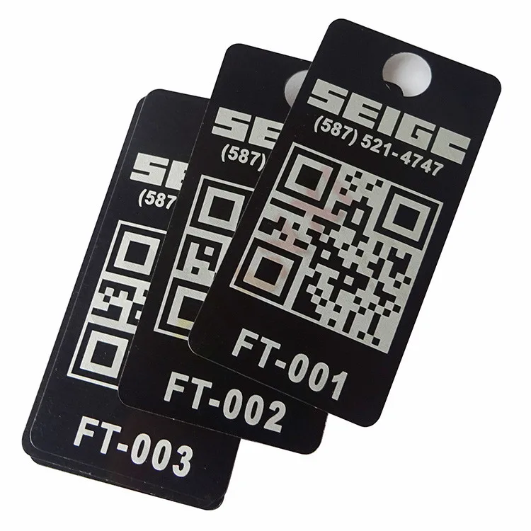Custom anodized aluminum barcode labels anodised aluminium foil stickers