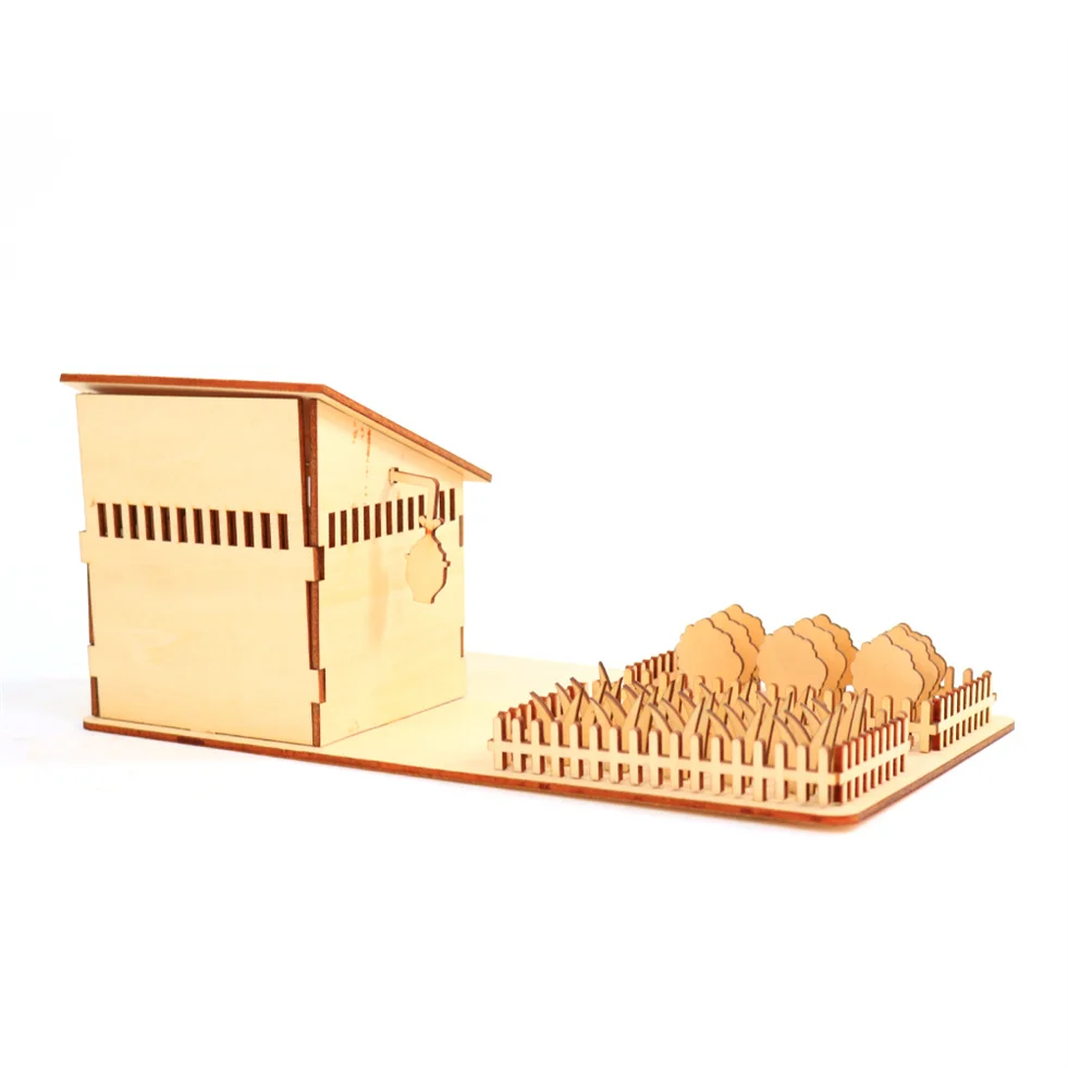 2024 Raw wood color low-cost high quality Diy miniature wooden box doll house