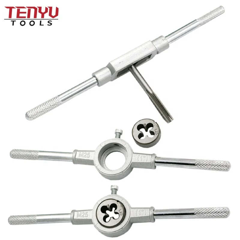12pcs Screw Metric M6 to M12 Tap Die Set with Tap Holder Thread Tap and Die Thread Repair Kit