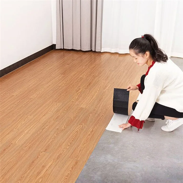 Wooden Commercial Home Use LVT/PVC Vinyl Flooring Plank Tiles Self Adhesive Dry Back LVT Flooring Sticker